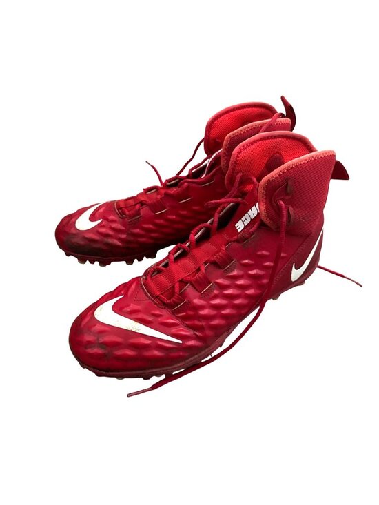 Nike Force Savage Elite 2 Red Football Cleats Men’s Size 11.5 High-Top Lightweig